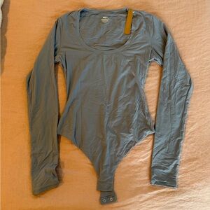 SKIMS Long Sleeve Gray Bodysuit